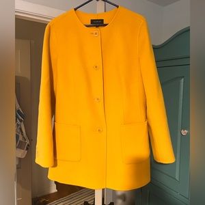 Talbots coat size 14 beautiful mustard color